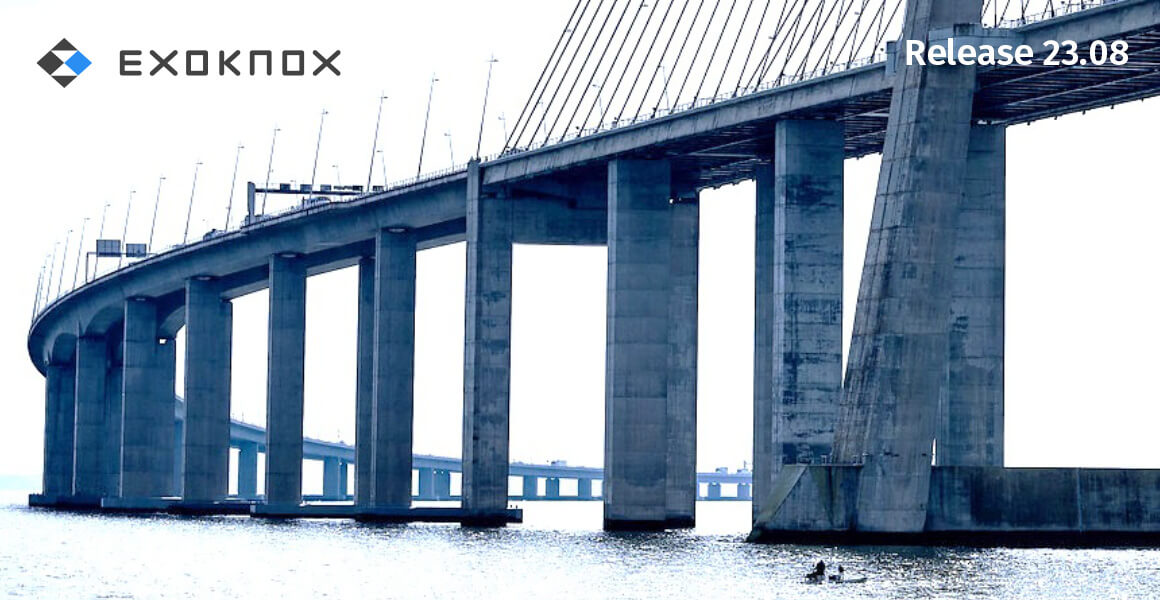 Sunshine Skyway Bridge symbolizing the new features of EXOKNOX 23.08 release